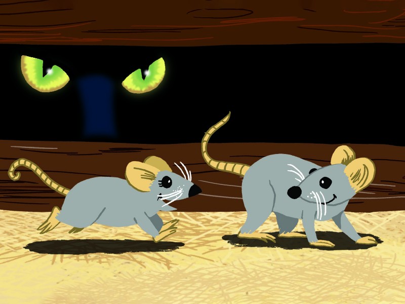 The Rooster and the mouse